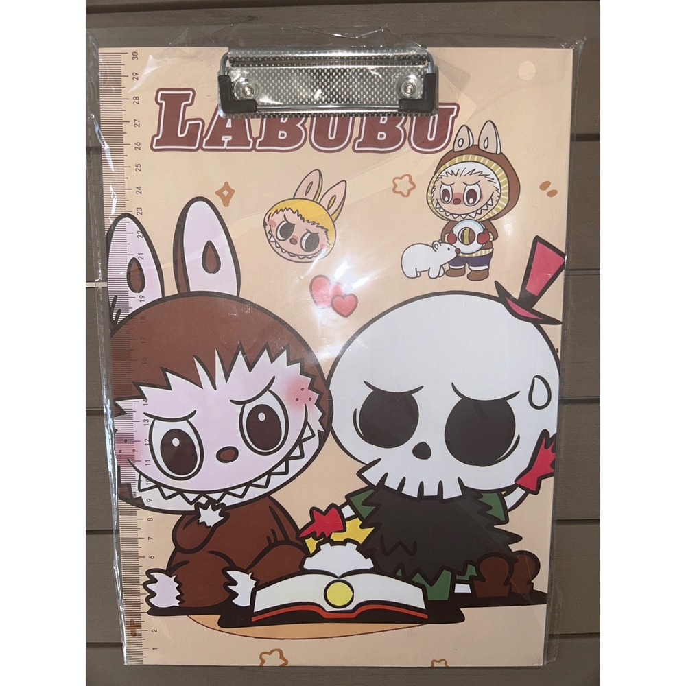 Labubu Clipboard Ruler Art Design Cute Little Monster School Office Supplies